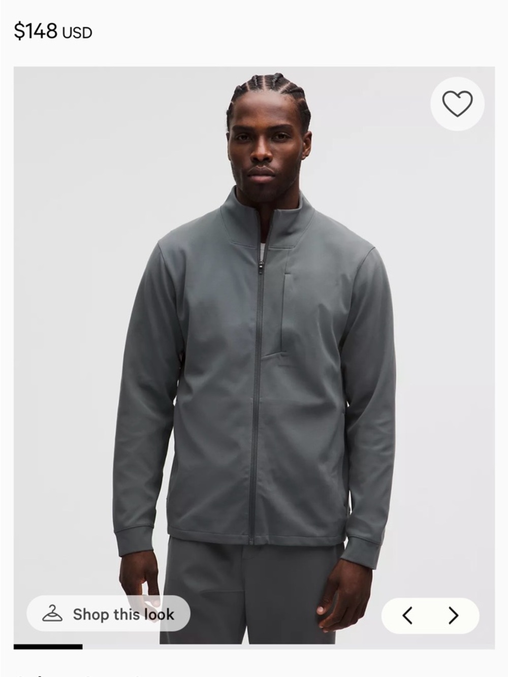 Like new Mens Lululemon Sojourn jacket size XXL in true navy blue